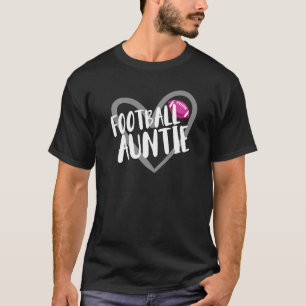 Football Auntie Heart T-Shirt
