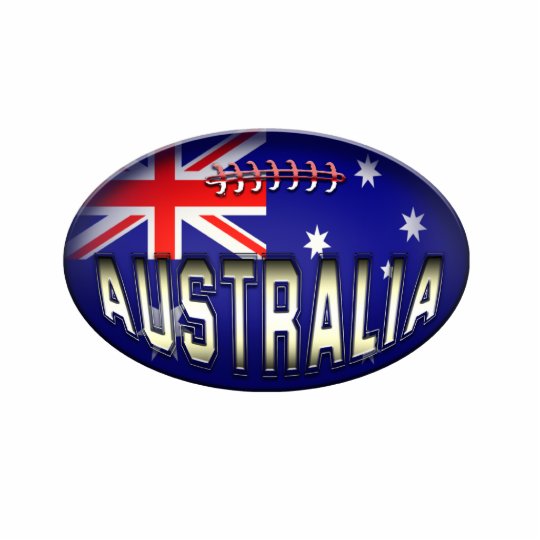 Football Australian Flag Ornament Photo Sculpture Decoration