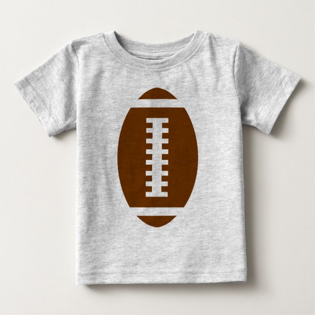FOOTBALL BABY Grey | Front Football Graphic Baby T-Shirt (Front)
