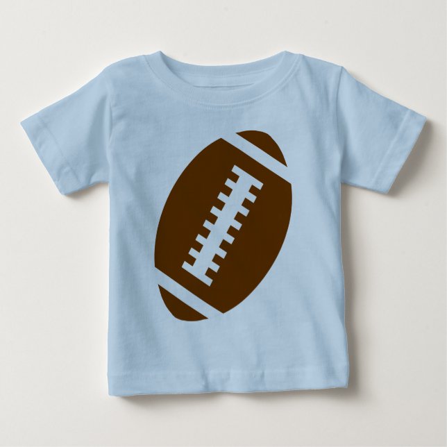 FOOTBALL BABY Light Blue | Front Football Graphic Baby T-Shirt (Front)