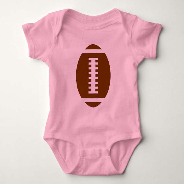 FOOTBALL BABY Pink | Front Football Graphic Bodysuit (Front)