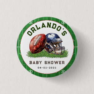 Football Baby Shower A Little All Star Is On His 3 Cm Round Badge