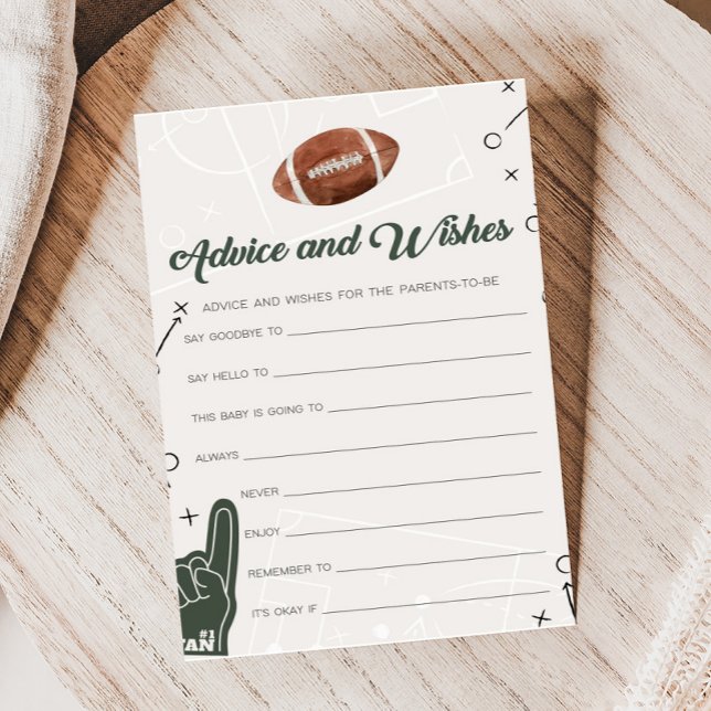 Football Baby Shower Advice and Wishes Game (Football Sports Baby Shower Advice and Wishes Game)