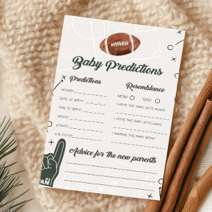 Football Baby Shower Baby Predictions Game