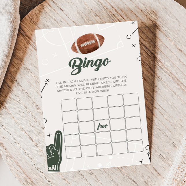 Football Baby Shower Bingo Game (Football Sports Baby Shower Bingo Game)