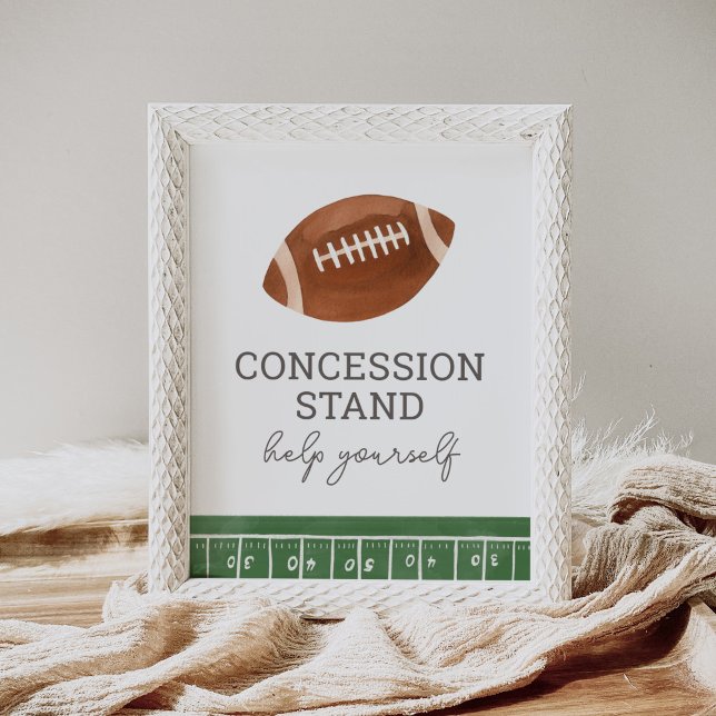 Football Baby Shower Concession Stand Sign (Creator Uploaded)