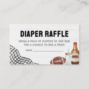 Football Baby Shower Diaper Raffle Enclosure Card