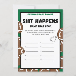 Football Baby Shower Game, Soccer - Editable Name, Invitation