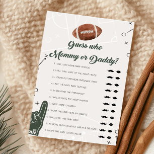 Football Baby Shower Guess who Mummy or Daddy Game