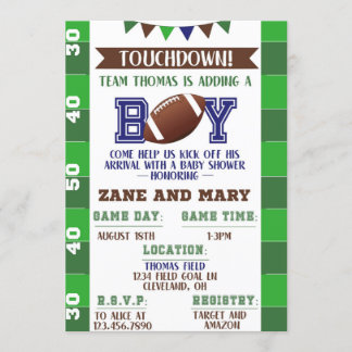 Football Baby Shower Invitation