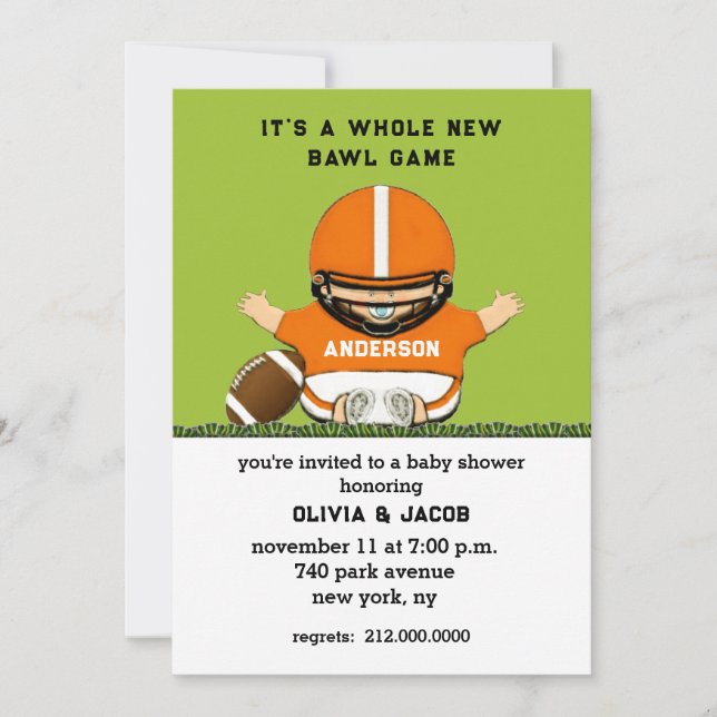 Football Baby Shower Invitation (Front)