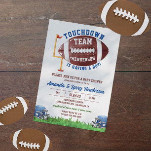 Football Baby Shower Invitation