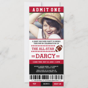 Football Baby Shower Party Invites