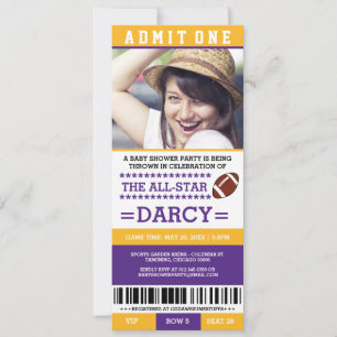 Football Baby Shower Party Invites