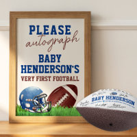 Football Baby Shower Please Autograph The Football