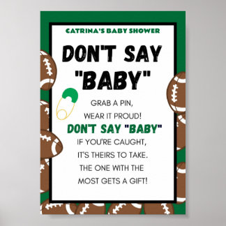 Football Baby Shower Sign