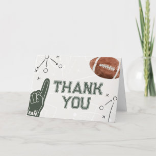 Football Baby Shower  Thank You Card