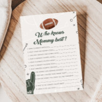 Football Baby Shower Who knows Mummy Best Game