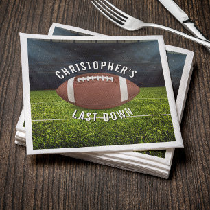Football Bachelor Party Last Down Napkin
