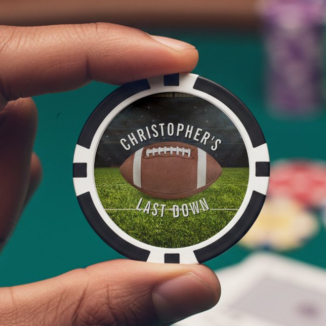 Football Bachelor Party Last Down Poker Chips (Creator Uploaded)