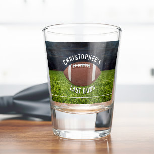 Football Bachelor Party Last Down Shot Glass
