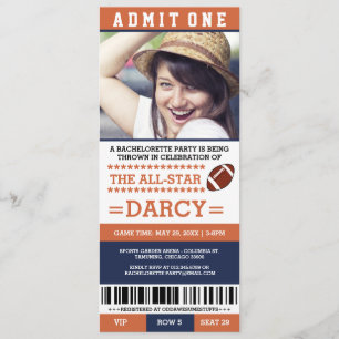 Football Bachelorette Party Invites