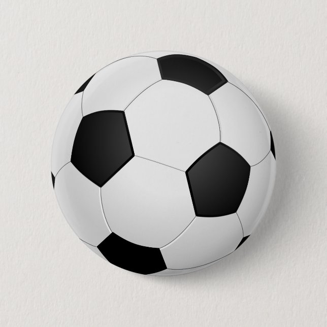 Football ball 6 cm round badge (Front)