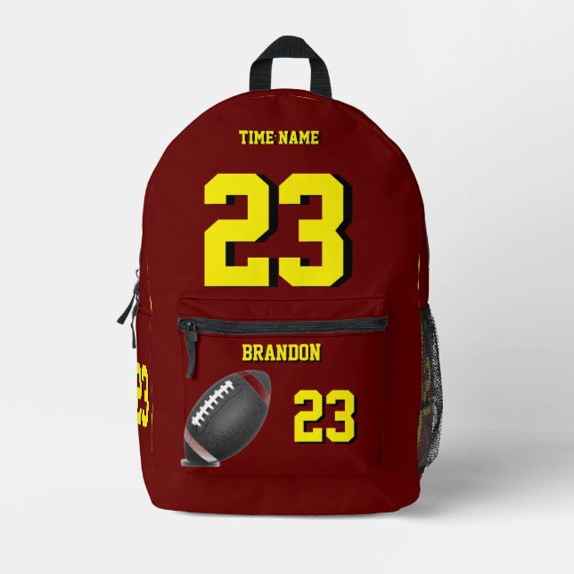 Football ball backpack high school Rby (Front)