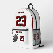 Football ball backpack high school Wbr