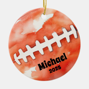 Football Ball Ornament, Ornament, Kids Sports Ceramic Ornament