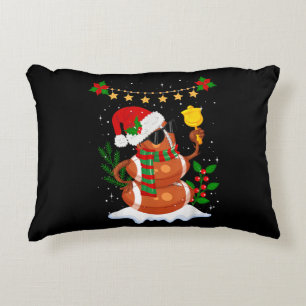 Football ball Snowman Santa Hat Merry Christmas Decorative Cushion