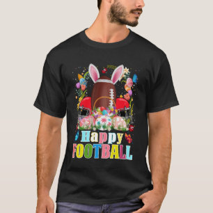 Football Ball With Bunny Ears Easter Day Men Boys  T-Shirt