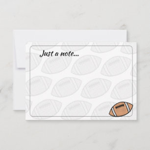 Football Balls Boys Men Custom Just a Note Card