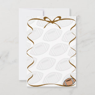 Football Balls Ribbon Blank Card