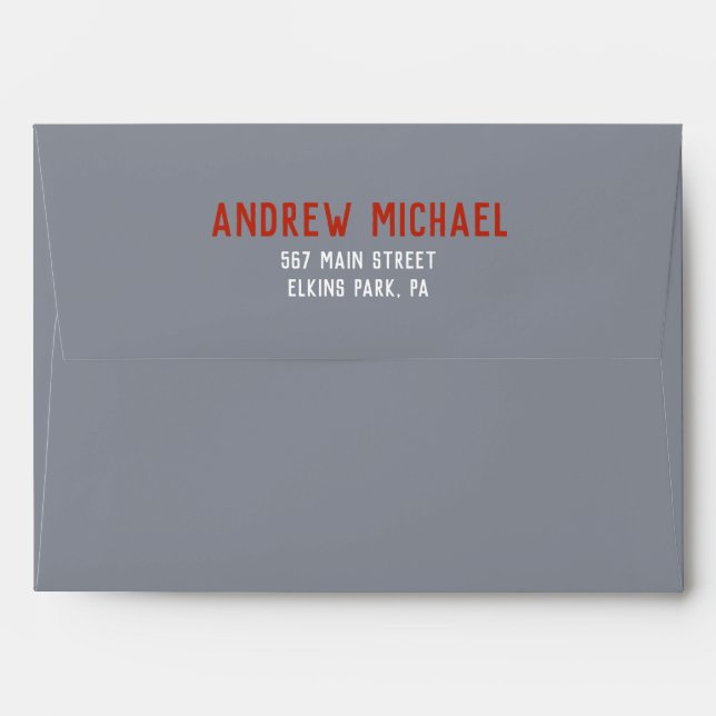 FOOTBALL Bar Bat Mitzvah Envelope (Back (Top Flap))
