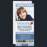 Football Bar Mitzvah Invites<br><div class="desc">Football themed bar mitzvah invites are cool and fun!  They look like a sports ticket to celebrate the event of the season.</div>