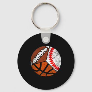 Football Baseball Basketball Player Funny Ball Spo Key Ring
