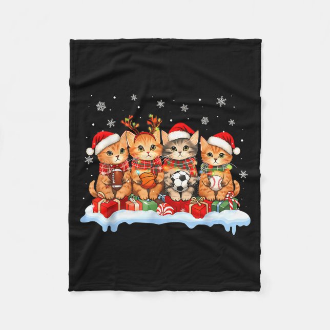 Football Baseball Basketball Player Funny Srt Chri Fleece Blanket (Front)