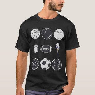 Football baseball soccer volleyball basketball T-Shirt