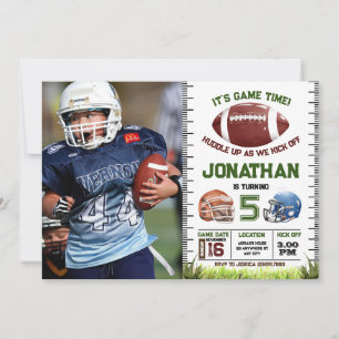 Football Birthday boy Invitation
