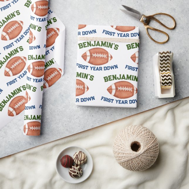 Football Birthday boy Wrapping Paper (Crafts)