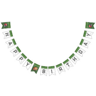 Football Birthday bunting banner, First Year Down