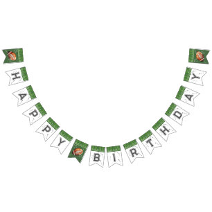 Football Birthday bunting banner, First Year Down Bunting