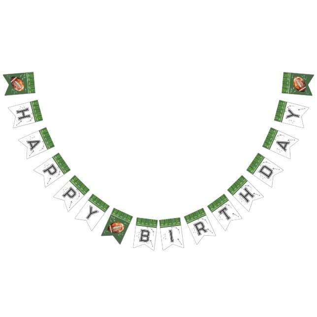 Football Birthday bunting banner, First Year Down Bunting (All)