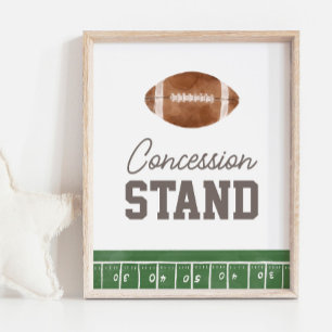 Football Birthday Concession Stand Sign