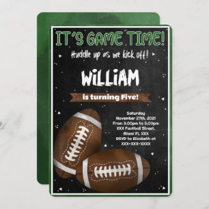 Football Birthday Invitation