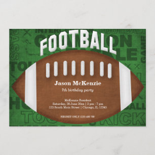 Football Birthday Invitation