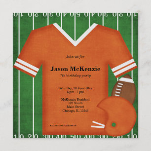 Football Birthday Invitation