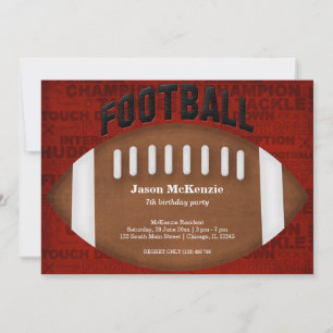 Football Birthday Invitation