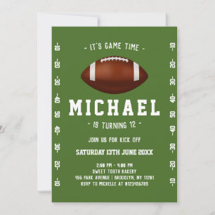 Football Birthday Invitation